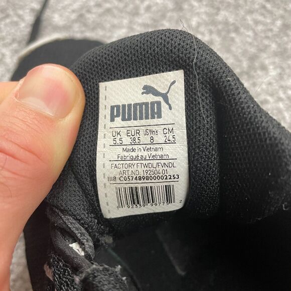 PUMA Carson 2 Concave Black White Womens 8 Low Lace Up Sneakers Shoes Cushion - Picture 4 of 15